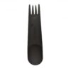 The durable polypropylene spork on a plain white background.